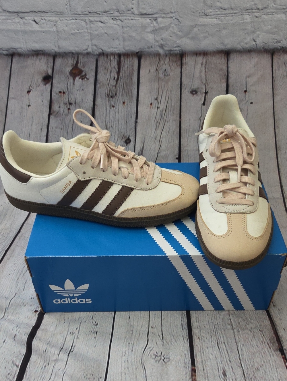 Adidas Samba Brown Cream Womens Size 8